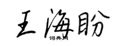王正良王海盼行書個性簽名怎么寫