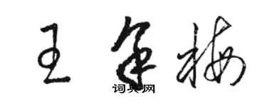 駱恆光王余梅草書個性簽名怎么寫