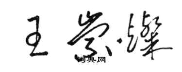 駱恆光王崇燦草書個性簽名怎么寫