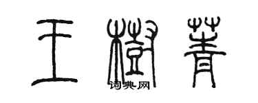 陳墨王樹菁篆書個性簽名怎么寫