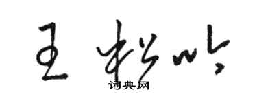 駱恆光王松吟草書個性簽名怎么寫