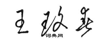 駱恆光王玫春草書個性簽名怎么寫