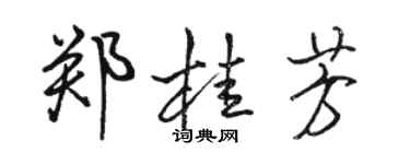 駱恆光鄭桂芳行書個性簽名怎么寫
