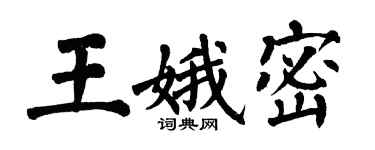 翁闓運王娥密楷書個性簽名怎么寫