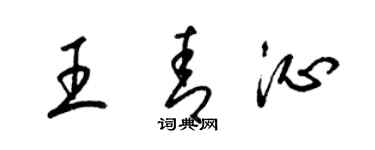 梁錦英王青沁草書個性簽名怎么寫