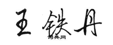 駱恆光王鐵丹行書個性簽名怎么寫