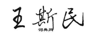 駱恆光王斯民行書個性簽名怎么寫