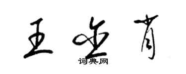 梁錦英王含肖草書個性簽名怎么寫