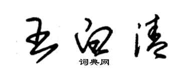 朱錫榮王白清草書個性簽名怎么寫