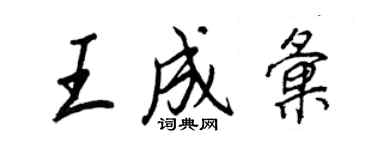 王正良王成匯行書個性簽名怎么寫