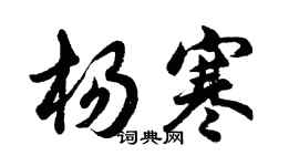 胡問遂楊寒行書個性簽名怎么寫