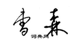 梁錦英曹森草書個性簽名怎么寫