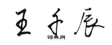 駱恆光王千辰行書個性簽名怎么寫