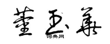 曾慶福董玉華草書個性簽名怎么寫