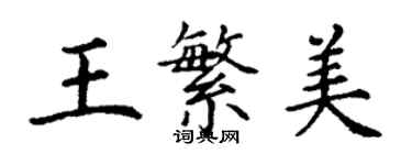 丁謙王繁美楷書個性簽名怎么寫