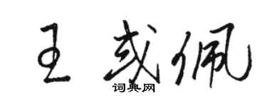駱恆光王或佩草書個性簽名怎么寫