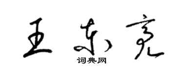 梁錦英王東亮草書個性簽名怎么寫