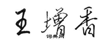 駱恆光王增香行書個性簽名怎么寫