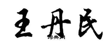 胡問遂王丹民行書個性簽名怎么寫