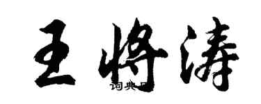 胡問遂王將濤行書個性簽名怎么寫