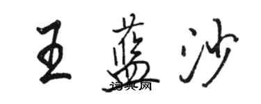 駱恆光王藍沙行書個性簽名怎么寫
