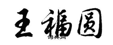 胡問遂王福圓行書個性簽名怎么寫