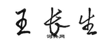 駱恆光王長生行書個性簽名怎么寫