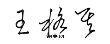 駱恆光王格其草書個性簽名怎么寫