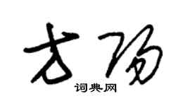 朱錫榮方陽草書個性簽名怎么寫