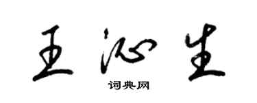 梁錦英王沁生草書個性簽名怎么寫