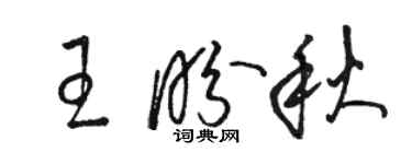 駱恆光王盼秋草書個性簽名怎么寫