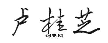 駱恆光盧桂芝行書個性簽名怎么寫