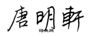王正良唐明軒行書個性簽名怎么寫
