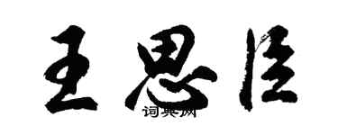 胡問遂王思臣行書個性簽名怎么寫