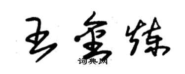 朱錫榮王金煉草書個性簽名怎么寫