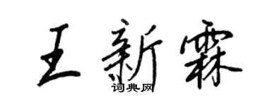 王正良王新霖行書個性簽名怎么寫