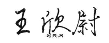 駱恆光王欣尉行書個性簽名怎么寫