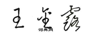 駱恆光王金露草書個性簽名怎么寫