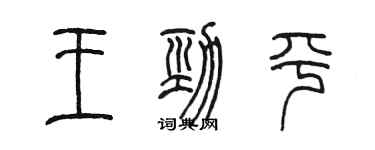 陳墨王勁平篆書個性簽名怎么寫