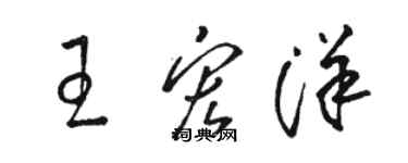 駱恆光王宏洋草書個性簽名怎么寫