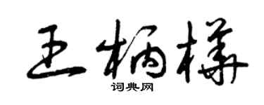 曾慶福王柄樺草書個性簽名怎么寫