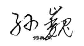 駱恆光孫巍草書個性簽名怎么寫