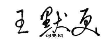 駱恆光王默更草書個性簽名怎么寫