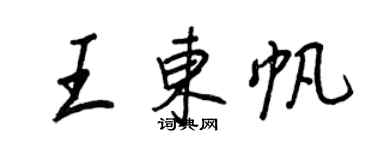 王正良王東帆行書個性簽名怎么寫
