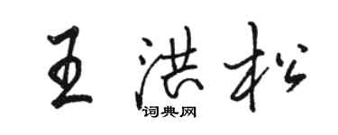 駱恆光王洪松行書個性簽名怎么寫