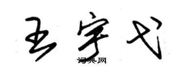 朱錫榮王宇弋草書個性簽名怎么寫