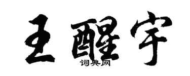 胡問遂王醒宇行書個性簽名怎么寫