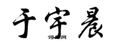 胡問遂於宇晨行書個性簽名怎么寫