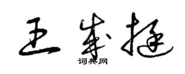 曾慶福王成挺草書個性簽名怎么寫