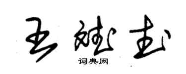 朱錫榮王斌武草書個性簽名怎么寫